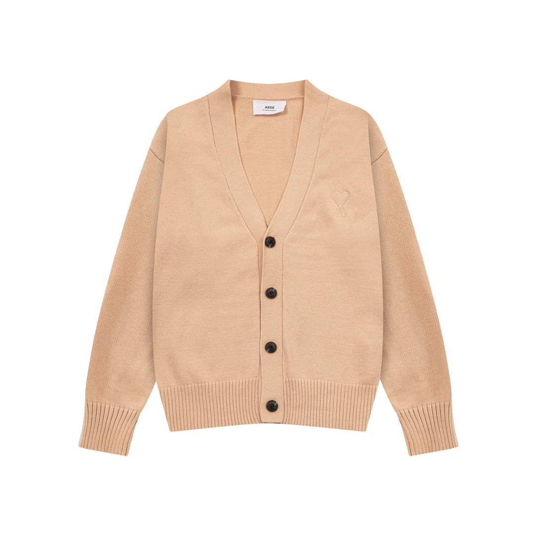 AMI PARIS Cotton and wool cardigan