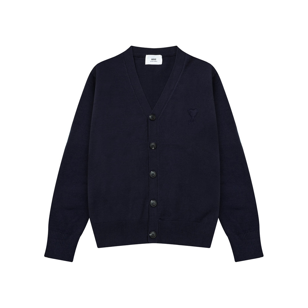 AMI PARIS Cotton and wool cardigan