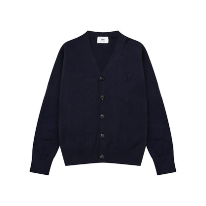 AMI PARIS Cotton and wool cardigan