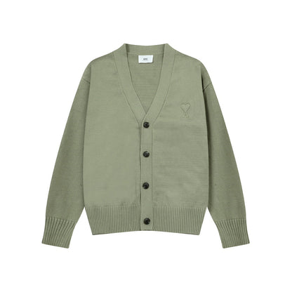 AMI PARIS Cotton and wool cardigan