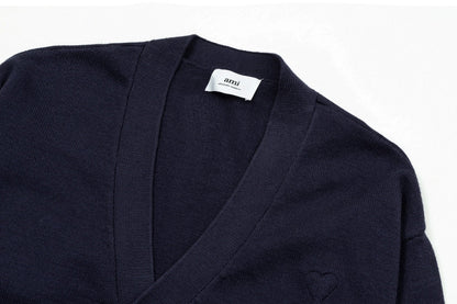 AMI PARIS Cotton and wool cardigan