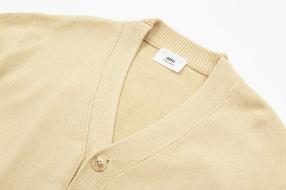 AMI PARIS Cotton and wool cardigan