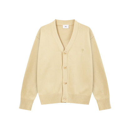 AMI PARIS Cotton and wool cardigan