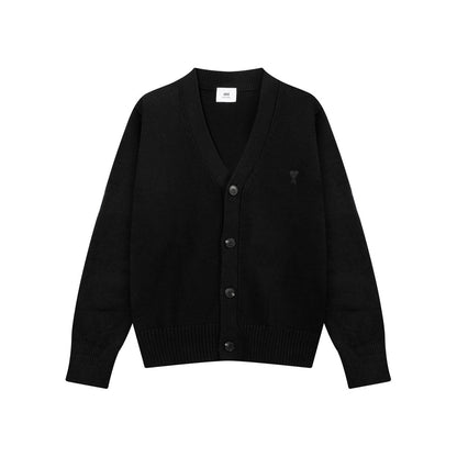 AMI PARIS Cotton and wool cardigan