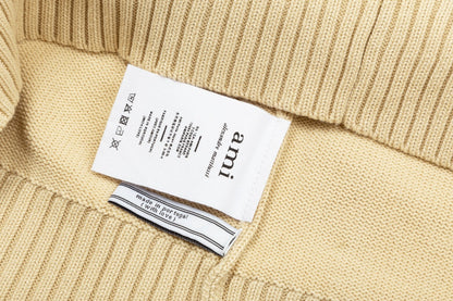 AMI PARIS Cotton and wool cardigan