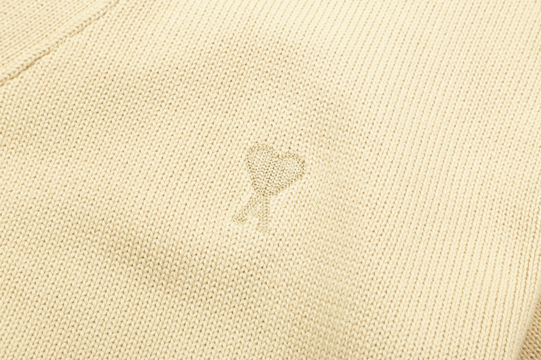 AMI PARIS Cotton and wool cardigan