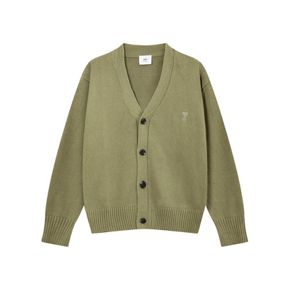AMI PARIS Cotton and wool cardigan