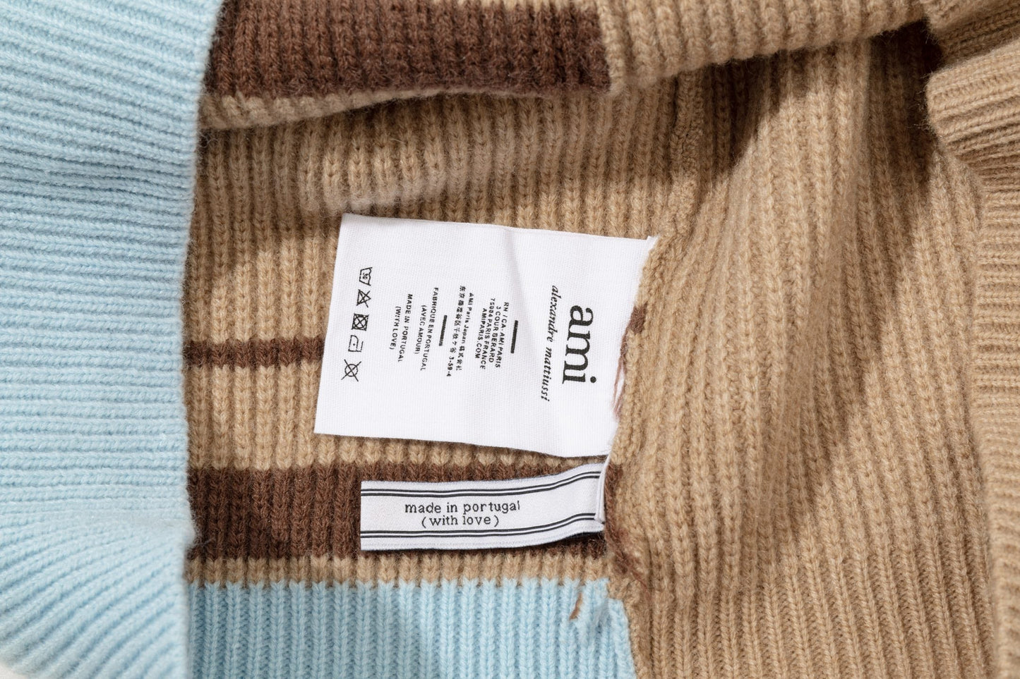 AMI PARIS Cotton and wool sweater