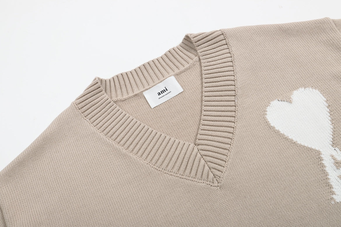 AMI PARIS Cotton and wool sweater