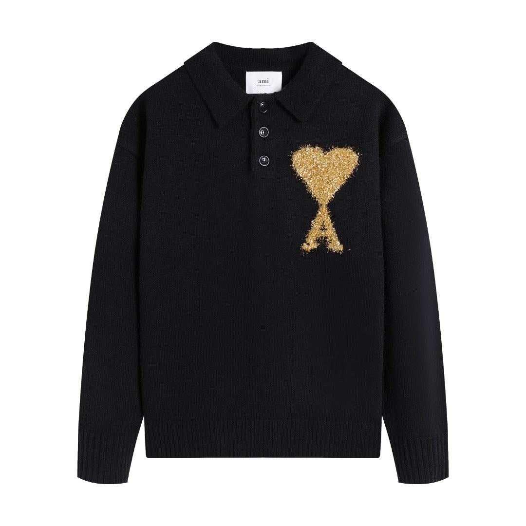 AMI PARIS Cotton and wool sweater
