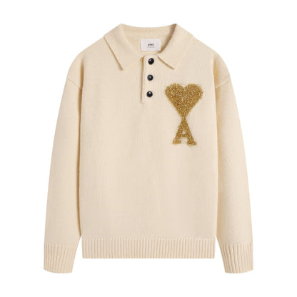 AMI PARIS Cotton and wool sweater