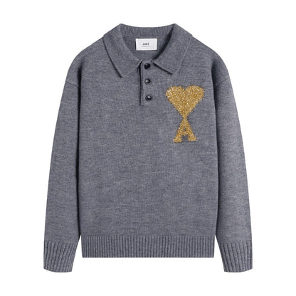 AMI PARIS Cotton and wool sweater