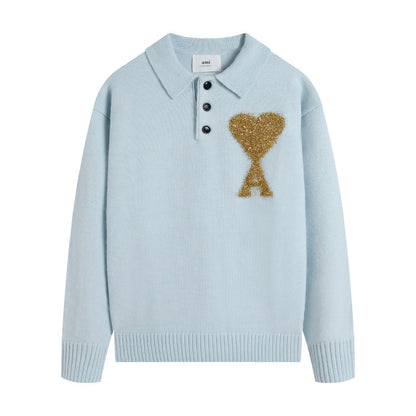 AMI PARIS Cotton and wool sweater