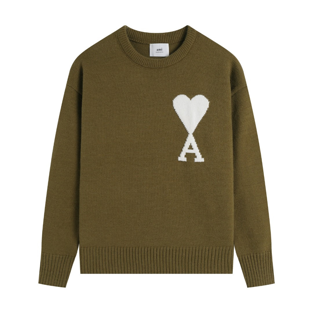 AMI PARIS Cotton and wool sweater