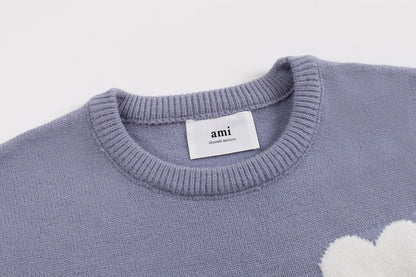 AMI PARIS Cotton and wool sweater